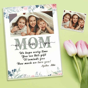 Mother's Day Custom Photo Plaque Gift With Your Name - It Reminds How Much We Love You