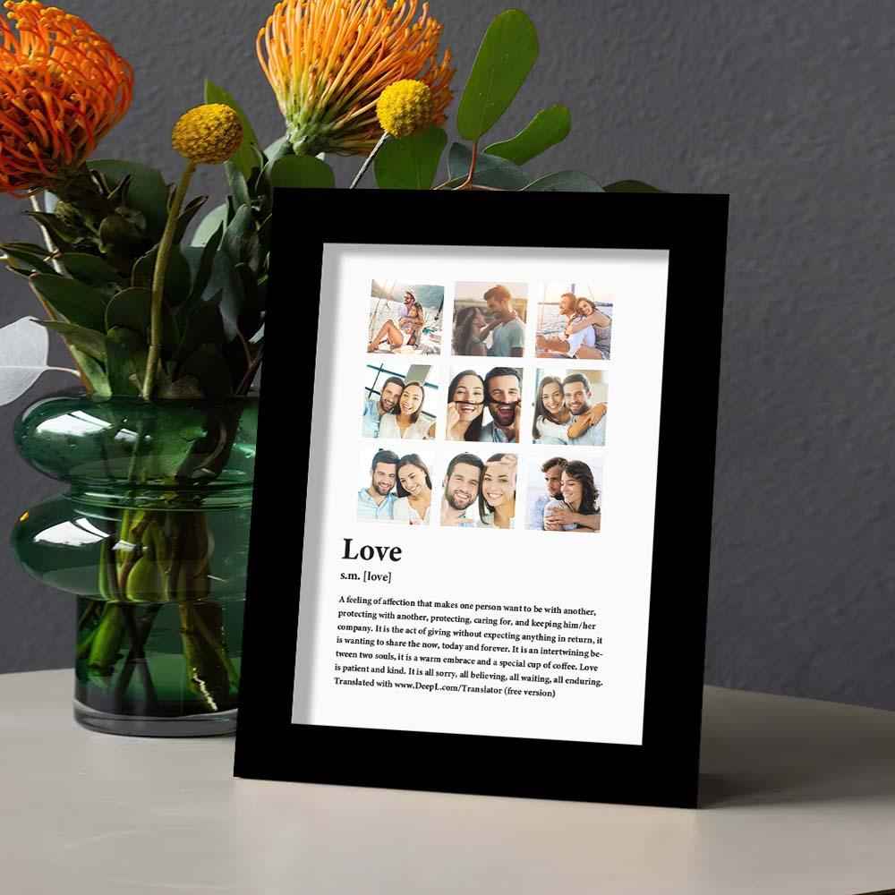 Custom Photo Home Decor Gift The Meaning of Love Photo Frame Anniversary Gift