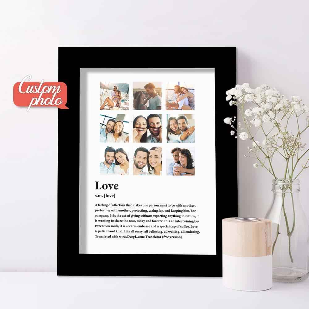 Custom Photo Home Decor Gift The Meaning of Love Photo Frame Anniversary Gift