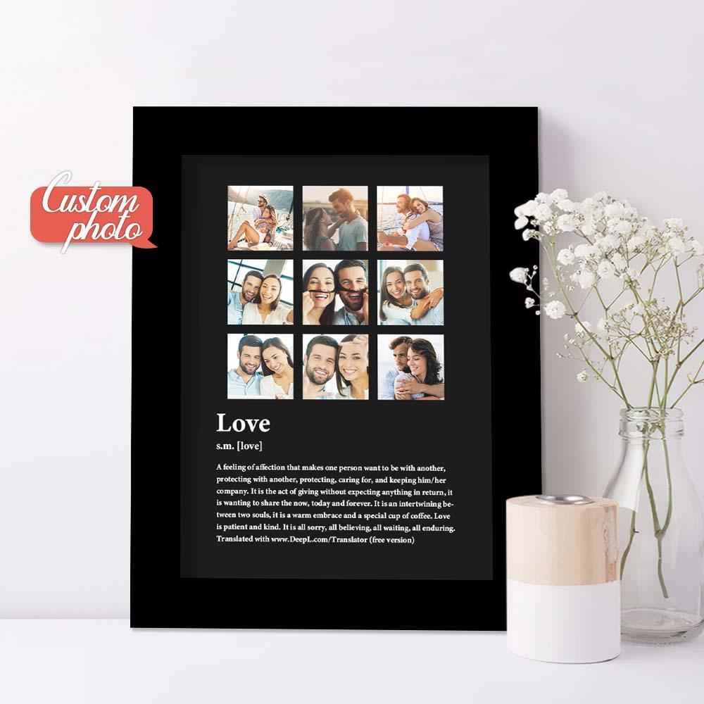 Custom Photo Home Decor Gift The Meaning of Love Photo Frame Anniversary Gift