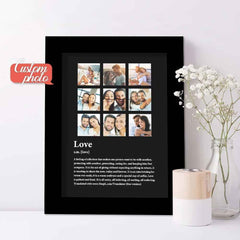 Custom Photo Home Decor Gift The Meaning of Love Photo Frame Anniversary Gift