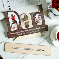 Custom Photo Engraved Ornaments Creative Father's Day Wooden Gifts