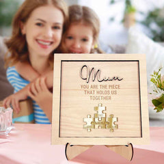 You Are the Piece That Holds Us Together Personalized Mum Puzzle Plaque Mother's Day Gift