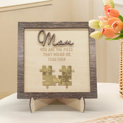 Personalised Mum Puzzle Plaque - 'You Are the Piece That Holds Us Together' Mother's Day Gift