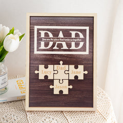 Personalised Dad Puzzle Plaque | You Are The Piece That Holds Us Together | Unique Father's Day Gift
