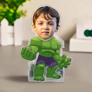 Custom Face Shaking Head Ornament Personalized Hulk Car Dashboard Decoration Home Desktop Ornament