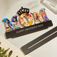 Custom Photo Engraved Ornament Creative Crown Happy Mother's Day Gifts