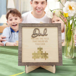 Personalized Dad Puzzle Plaque You Are the Piece That Holds Us Together Father's Day Gift
