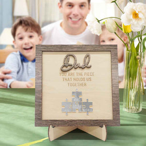 Personalized Dad Puzzle Plaque You Are the Piece That Holds Us Together Father's Day Gift