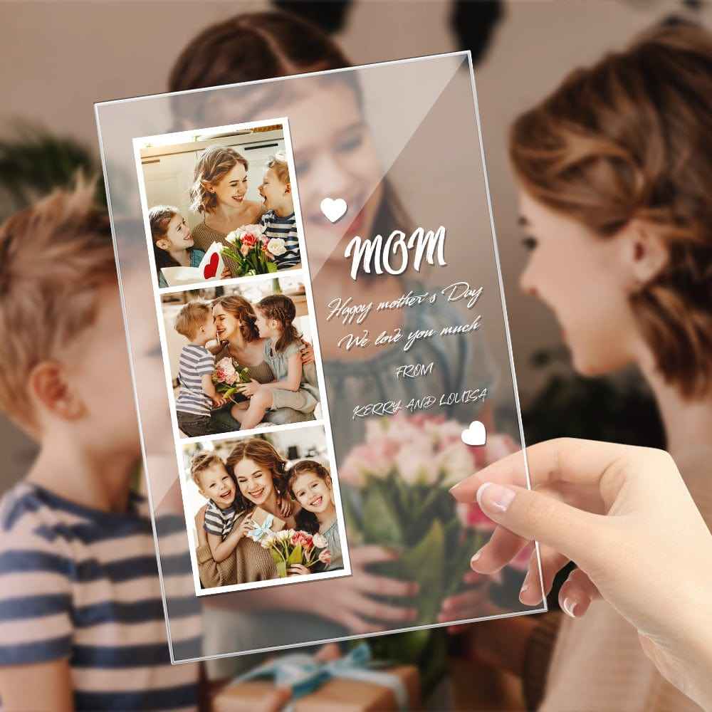 Mother's Day Gift Custom Photo Night Light for Mom Custom Photo and Name