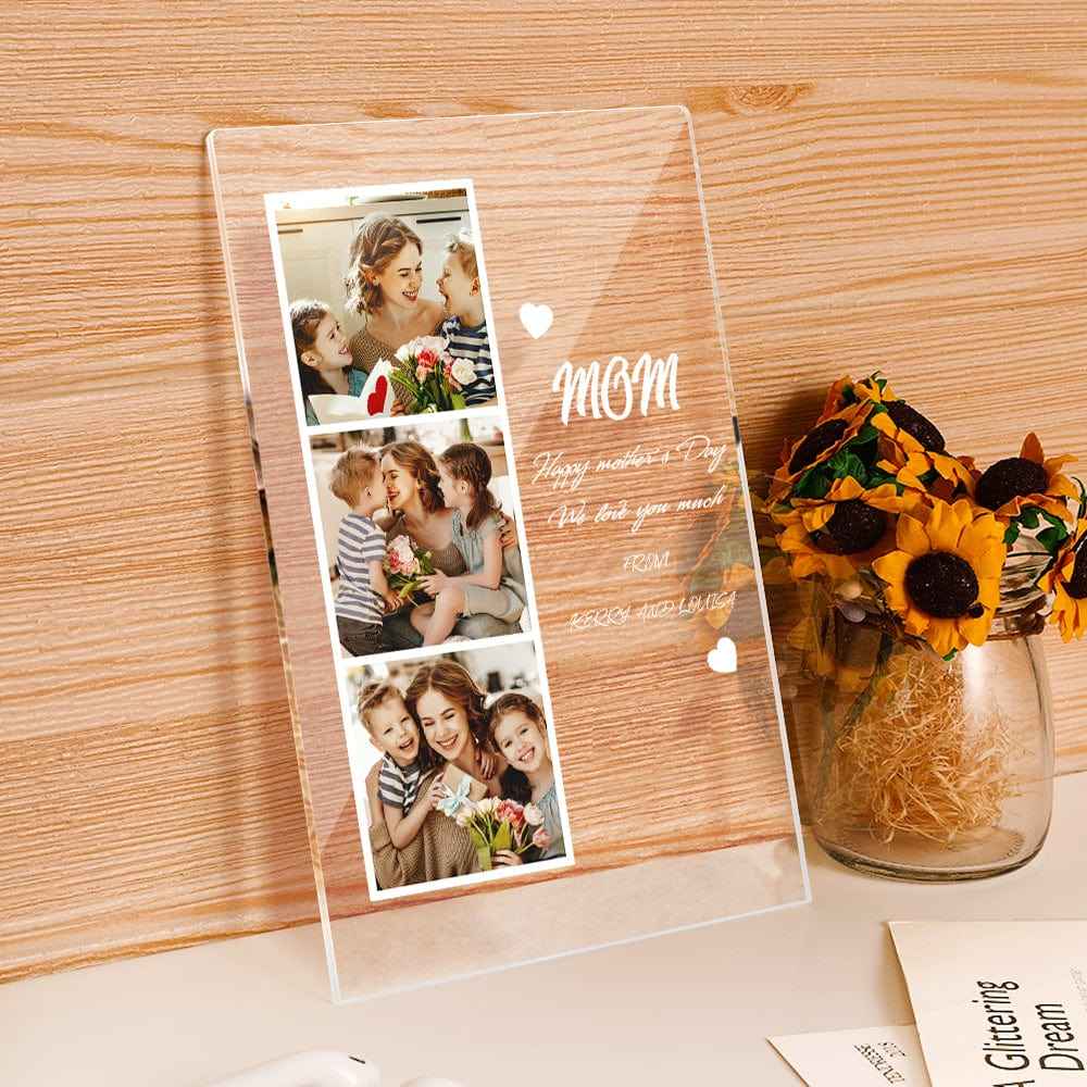 Mother's Day Gift Custom Photo Night Light for Mom Custom Photo and Name
