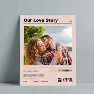Movie Poster TV Show Poster Custom Plaque Love Story Gift for Couple