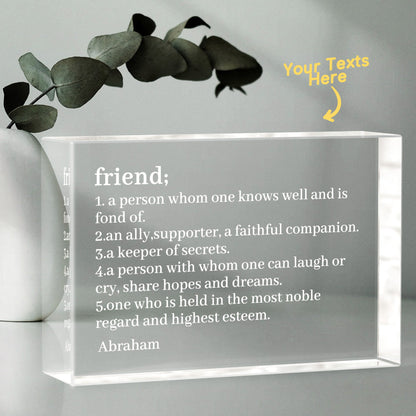 Personalised Engraved 2D Crystal Glass Block with LED Base - Custom Photo Gift