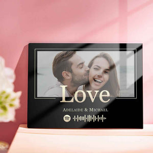 Custom Photo Art Acrylic Plaque Love Couples Gift Simple Modern Home Living Plaque Gift