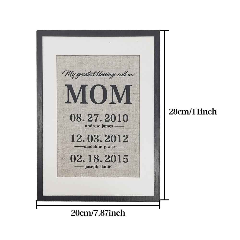 Personalized Father Gift My Greatest Blessings Call Me Dad Name Sign Gift for Father