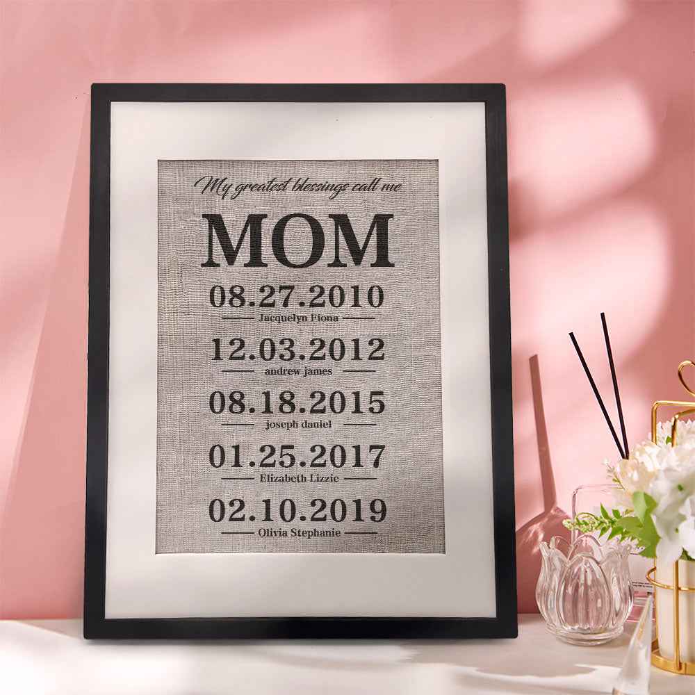 Personalized Father Gift My Greatest Blessings Call Me Dad Name Sign Gift for Father