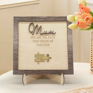 Personalised Mum Puzzle Plaque You Are the Piece That Holds Us Together Mother's Day Gift