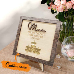 Personalised Mum Puzzle Plaque You Are the Piece That Holds Us Together Mother's Day Gift