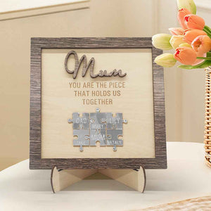 Personalised Mum Puzzle Plaque You Are the Piece That Holds Us Together Mother's Day Gift