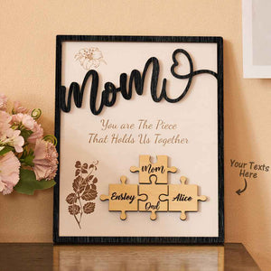 Custom Name Puzzle Ornament Wooden Gifts for Mother's Day