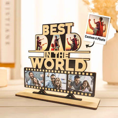 Custom Photo Ornament Personalized The Best Dad Wooden Plaque