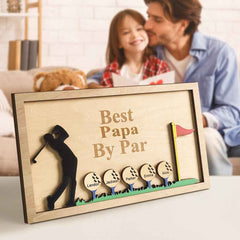 Personalized Father's Day Wooden Golf Sign Engraved Name Plaque Gift for Dad Grandpa