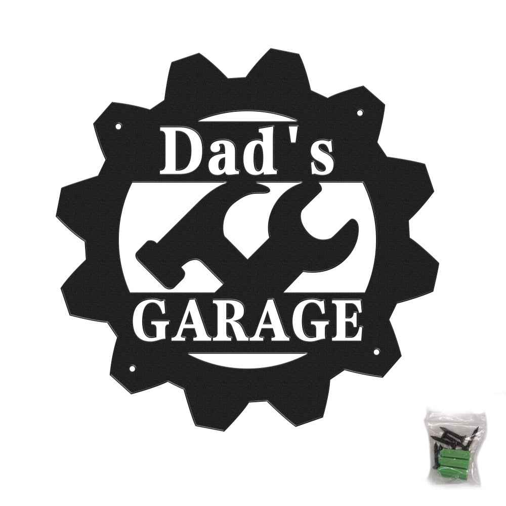 Custom Garage Metal Sign Personalized LED Lights Wall Art Decor Father's Day Gift for Dad