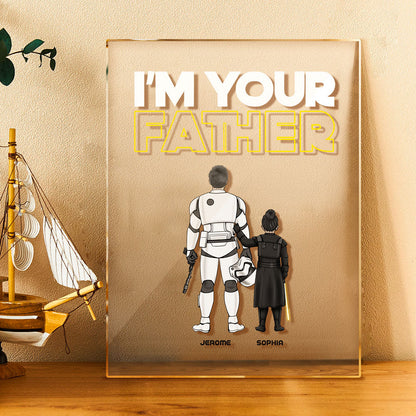 Custom I Am Their Father Night Light Personalized Acrylic Plaque Home Decoration Lamp Father's Day Gift