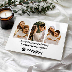 Custom Plaque Custom Three Photo Frame Anniversary Gift