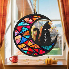 Custom Cat Memorial Suncatcher Pet Memorial Ornament Gifts for Pet Lovers