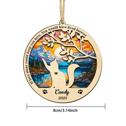 Personalised Pet Memorial Suncatcher - Custom Sympathy Gift for Loss of Cat
