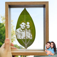 Personalised Leaf Carving Photo Bookmark - Unique Customised Gift for Readers