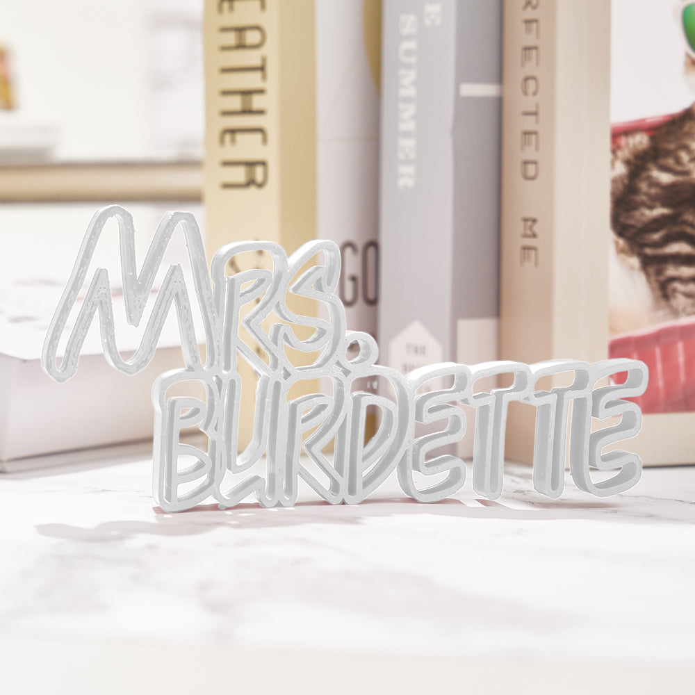 Custom 3D Name Plate | Personalised Desk Sign for Teachers & Professionals