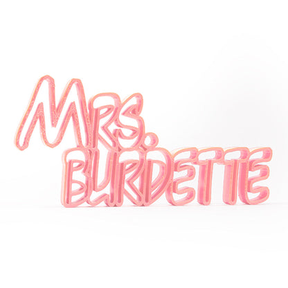 Custom 3D Name Plate | Personalised Desk Sign for Teachers & Professionals