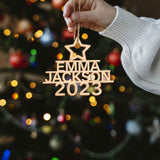 Personalized Christmas Tree Shape Hanging Decorations | Custom Name Ornaments