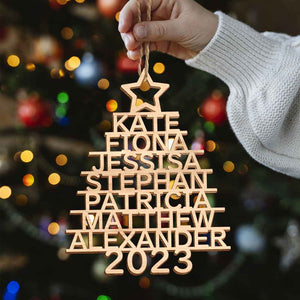 Personalized Christmas Tree Shape Hanging Decorations | Custom Name Ornaments