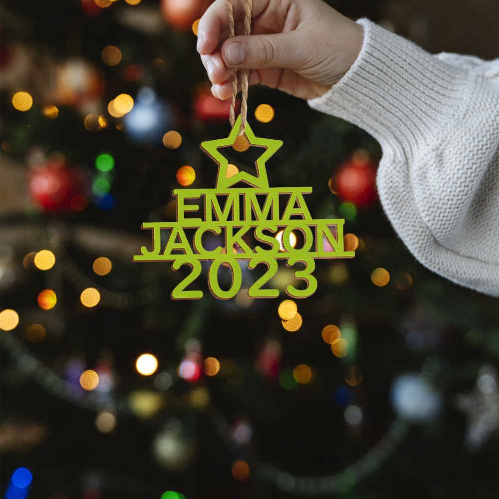 Personalized Christmas Tree Shape Hanging Decorations | Custom Name Ornaments