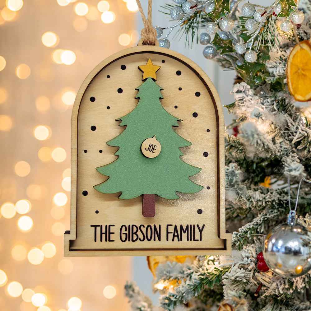 Custom Family Ornament Personalized Name Christmas Tree Ornament for Christmas Gifts