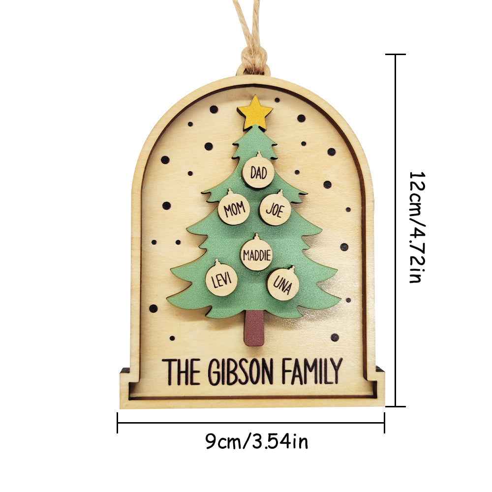 Custom Family Ornament Personalized Name Christmas Tree Ornament for Christmas Gifts
