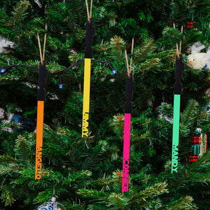 Personalized Christmas Lightsaber ornament Custom Family Member Name Unique Christmas Gifts