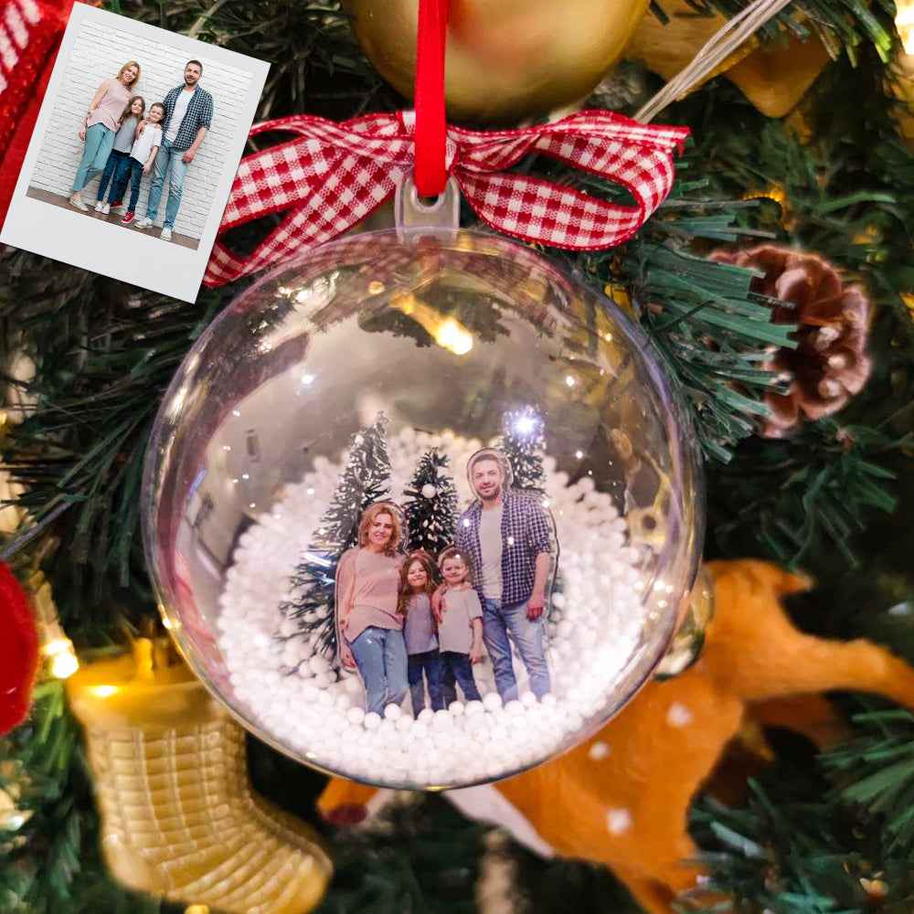 Custom Photo Christmas Ball Ornament Personalized 3D Ball Ornament for Christmas Tree