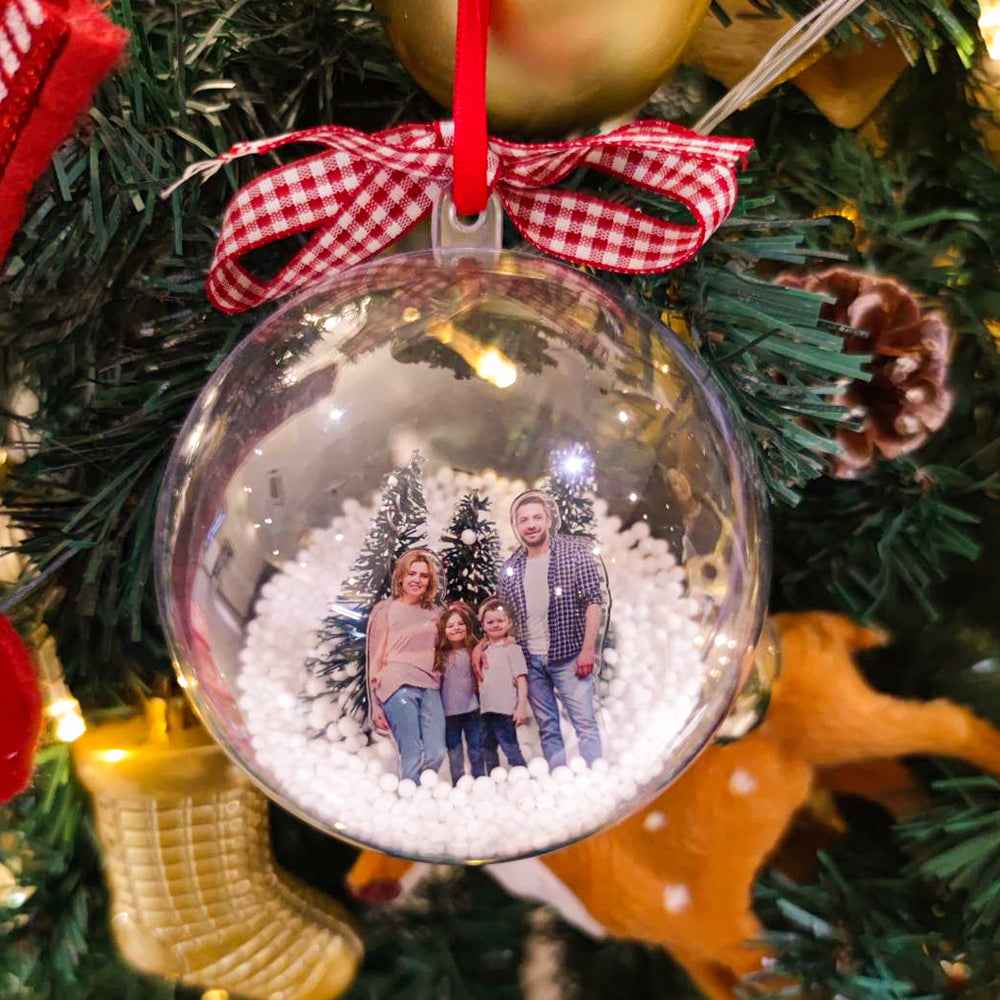 Custom Photo Christmas Ball Ornament Personalized 3D Ball Ornament for Christmas Tree