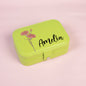Close-up of waterproof PU leather texture on personalised travel jewellery box — durable, wipe-clean finish