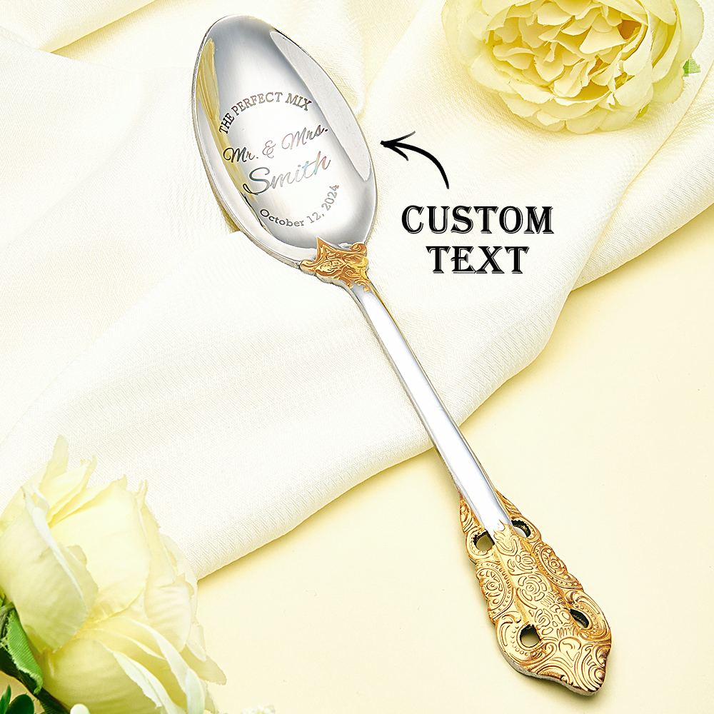 Personalised Mr & Mrs Wedding Forks - Customisable Wedding Tableware Gifts