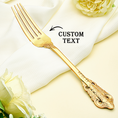Personalised Mr & Mrs Wedding Forks - Customisable Wedding Tableware Gifts