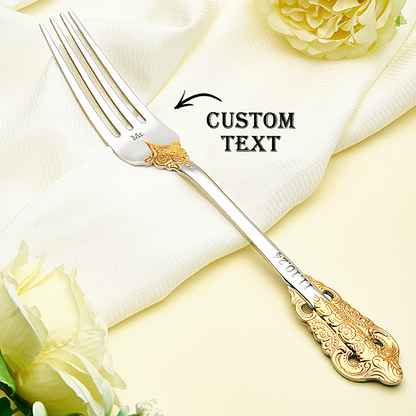 Personalised Mr & Mrs Wedding Forks - Customisable Wedding Tableware Gifts