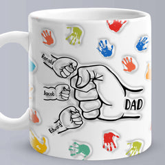 Personalised 3D Inflated Effect Mug - Custom Ceramic Gift for Dad & Grandpa