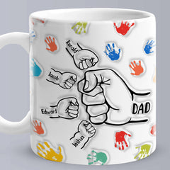 Personalised 3D Inflated Effect Mug - Custom Ceramic Gift for Dad & Grandpa
