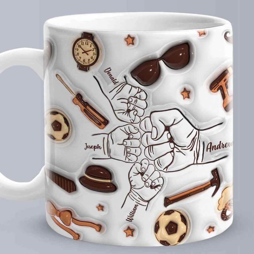 Personalized Fist Bump Mug for Papa or Grandpa - Perfect Father's Day Gift