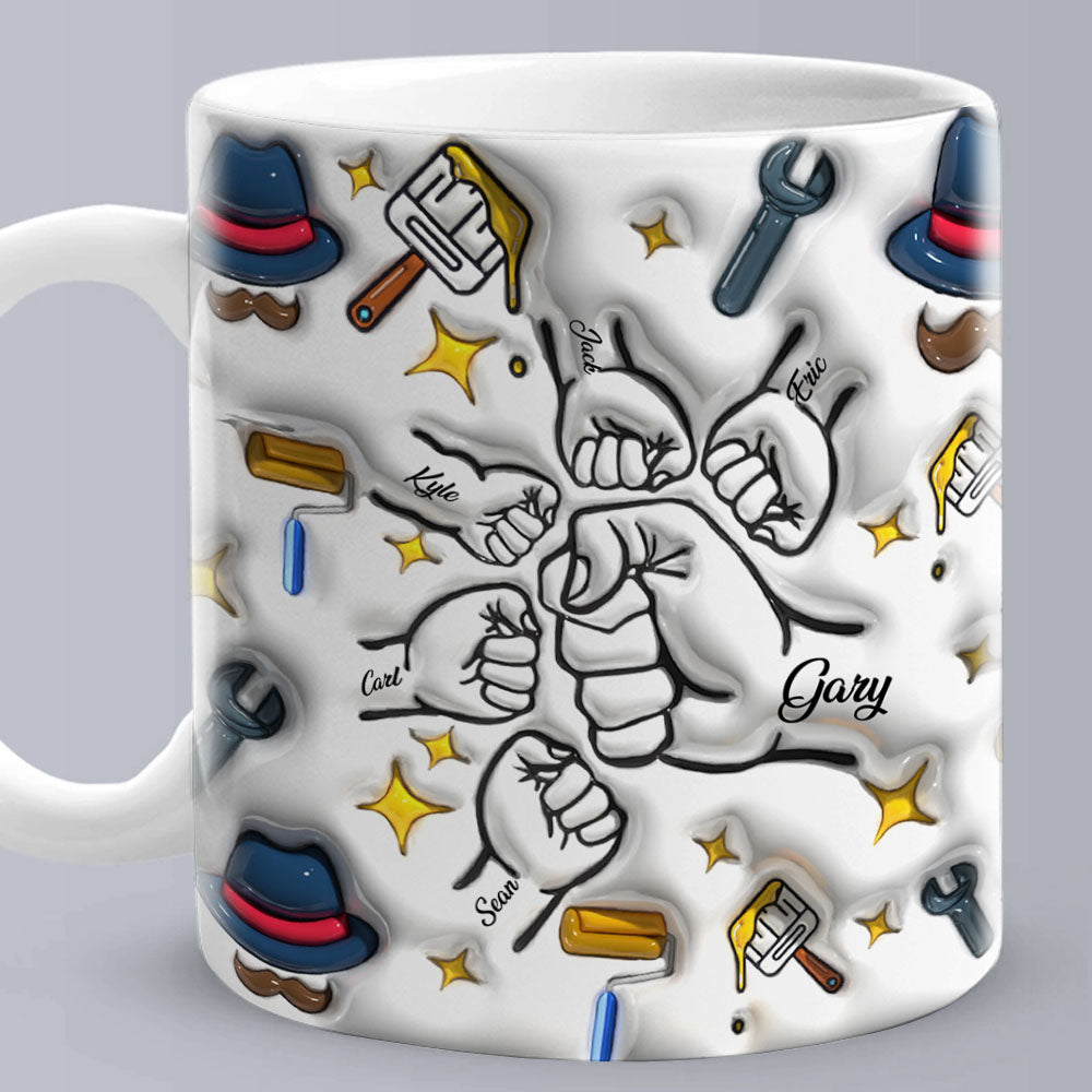 Personalised 3D Inflated Effect Kids Name Mug - Unique Father's Day Gift Australia